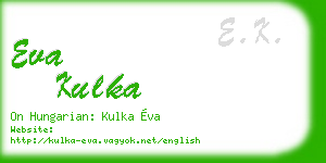 eva kulka business card
